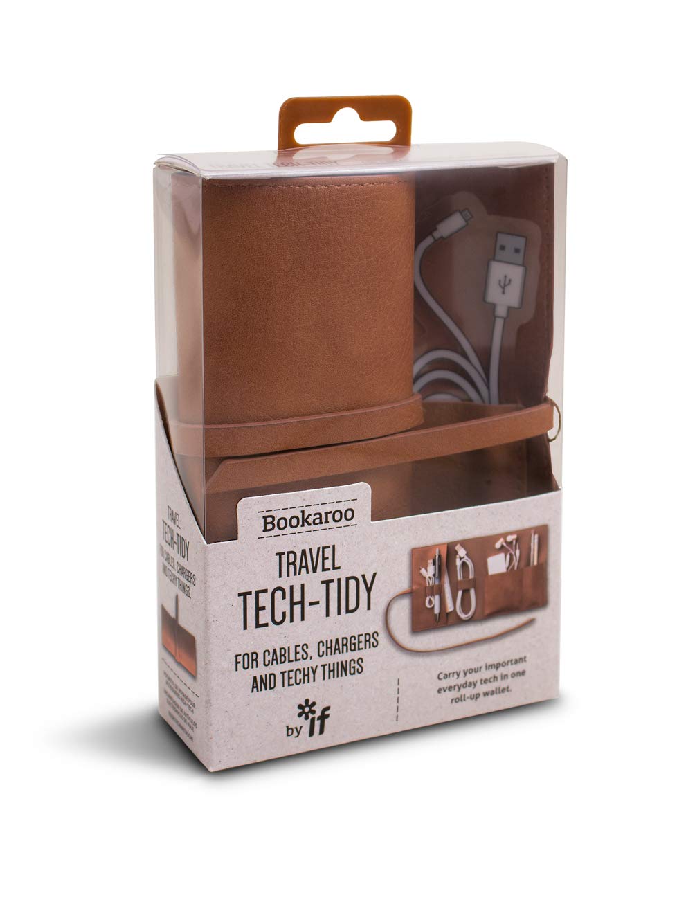 IF 41002 Bookaroo Travel Tech-Tidy - Brown, 16 cm