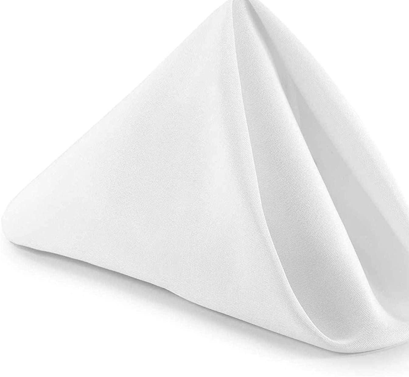 Sterling Mill Resuable Napkins Serviette for Christmas, Weddings, Dinner Parties, Events, Banquets, Birthday Party, Washable 20" x 20" (Plain White, Set of 20)