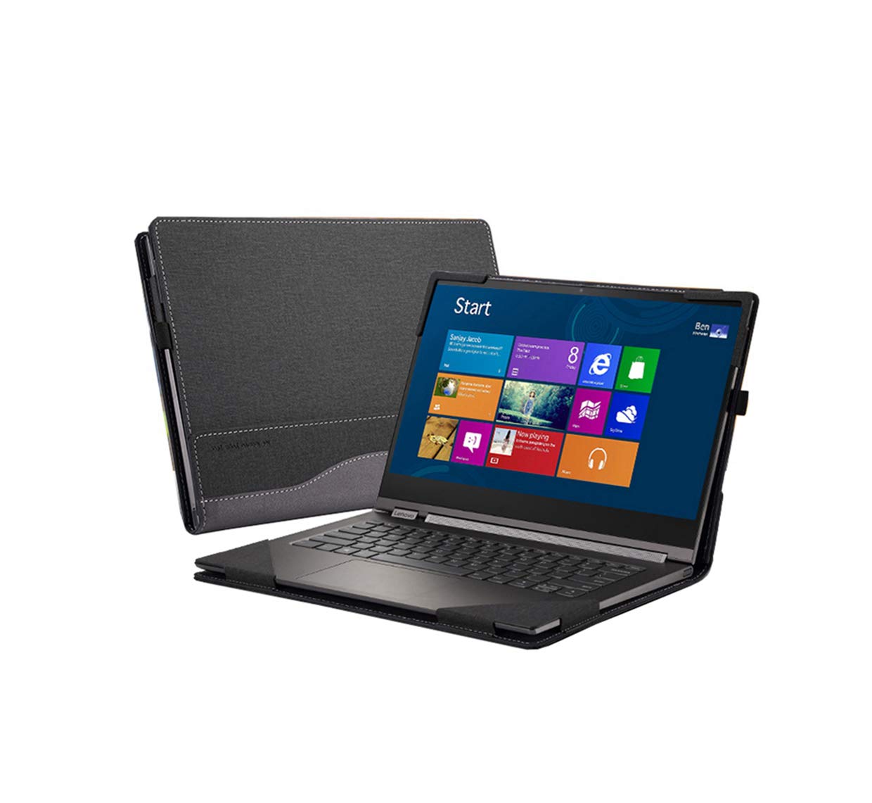 Mua for Hp Envy x360 15 Case Cover, PU Leather Folio Stand Protective