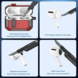RFUNGUANGO for AirPods Pro Case Cover with Cleaner