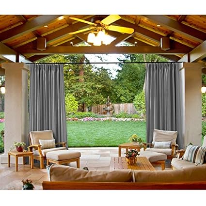 Amazon Com Cololeaf Outdoor Patio Curtain Water Resistant