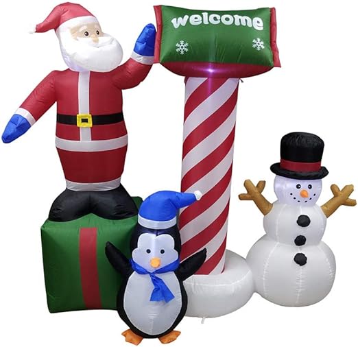 Amazon Com Aleko Chid003 Inflatable Christmas Crew With Pete The