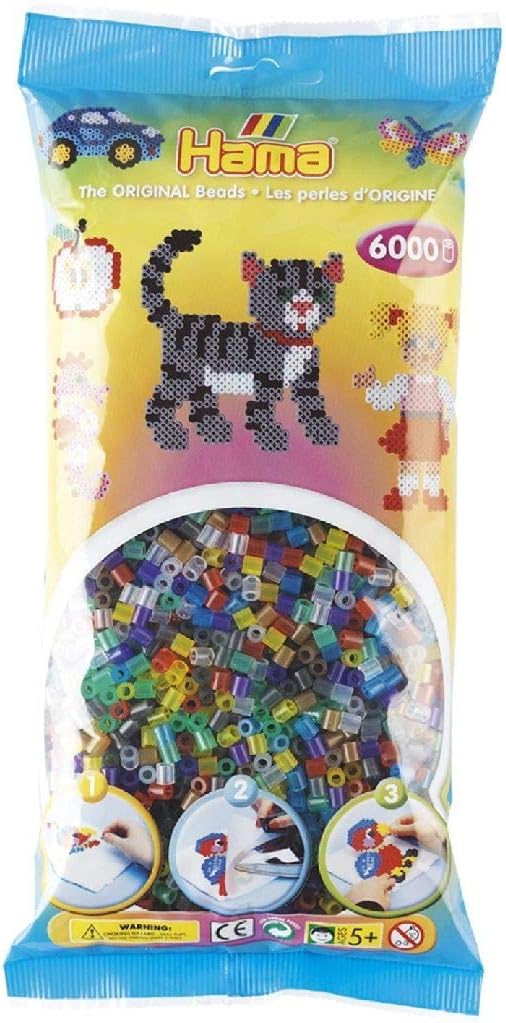 Malte Haaning Plastic A/S Hama Fuse Beads (6000-Piece, Transparent)