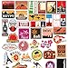 100pcs Travel Map Stickers World Famous Tourism Country Regions Logo Waterproof Tourist Wonders Stickers National Flag Idea for Luggage Skateboard Laptop Luggage Suitcase Book Covers