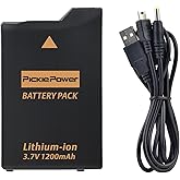 Pickle Power PSP 3000/2000 Battery with PSP Charger Cable for PSP 3000 / PSP Slim 2000 PSP-S110,PSP-3001, PSP-3000, PSP-3002, PSP-3004, PSP-2001, PSP Slim Console