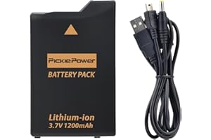 Pickle Power PSP 3000/2000 Battery with PSP Charger Cable for PSP 3000 / PSP Slim 2000 PSP-S110,PSP-3001, PSP-3000, PSP-3002, PSP-3004, PSP-2001, PSP Slim Console