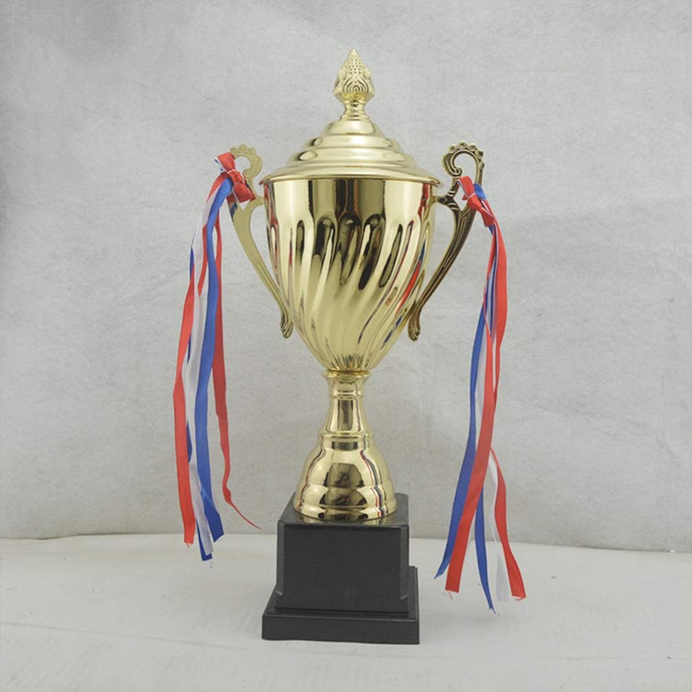 NUOBESTY Gold Award Trophy Metal Trophy Sports Match Trophy School Tournament Honor Competitive Champion Trophy for Sports Competitions Spelling Bees Party Favors - Image 3