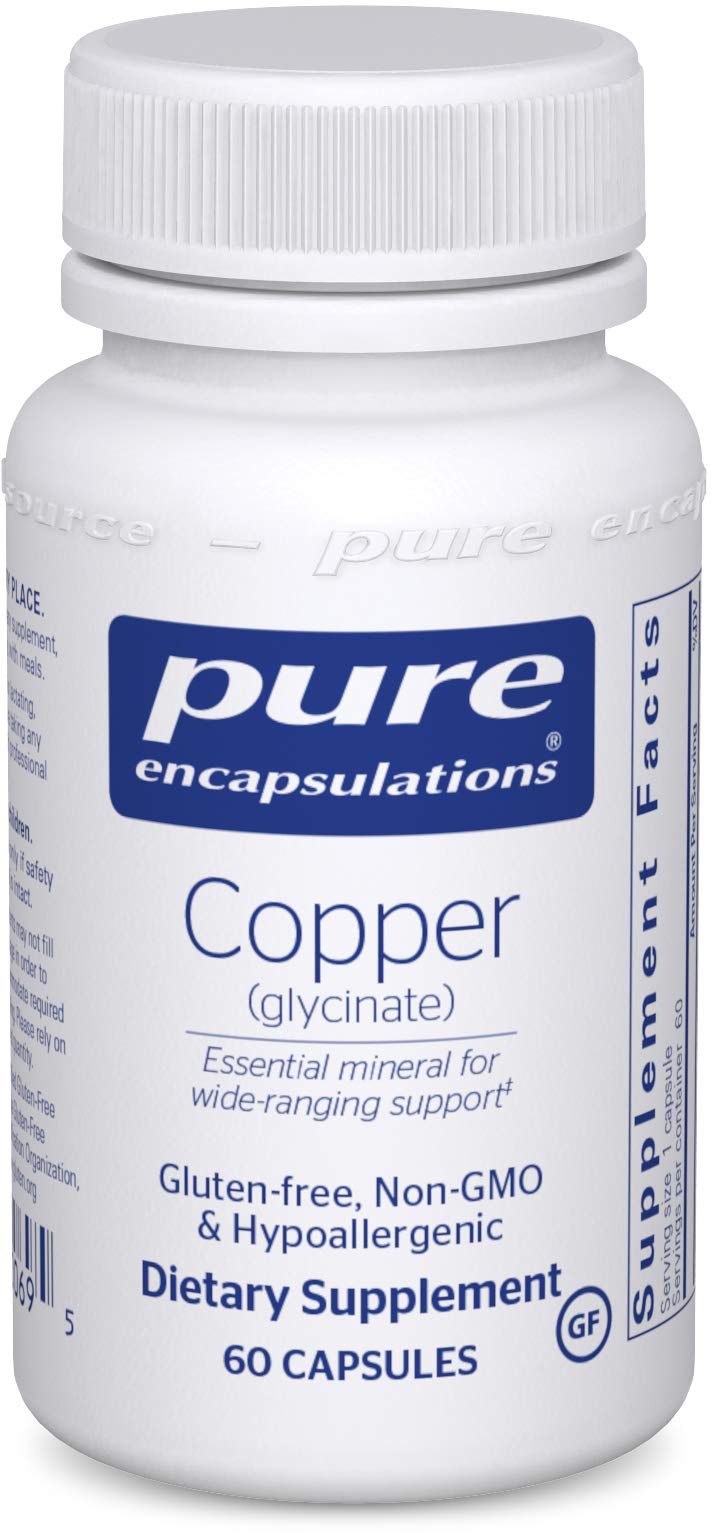 Pure Encapsulations Copper (Glycinate) Iron Absorption Supplement for