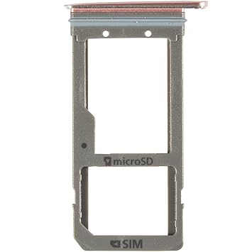 Unbekannt Original Samsung SIM und SD Halter pink für Samsung G935F Galaxy S7 Edge (SIM SD Holder, Tray) - GH98-38787E