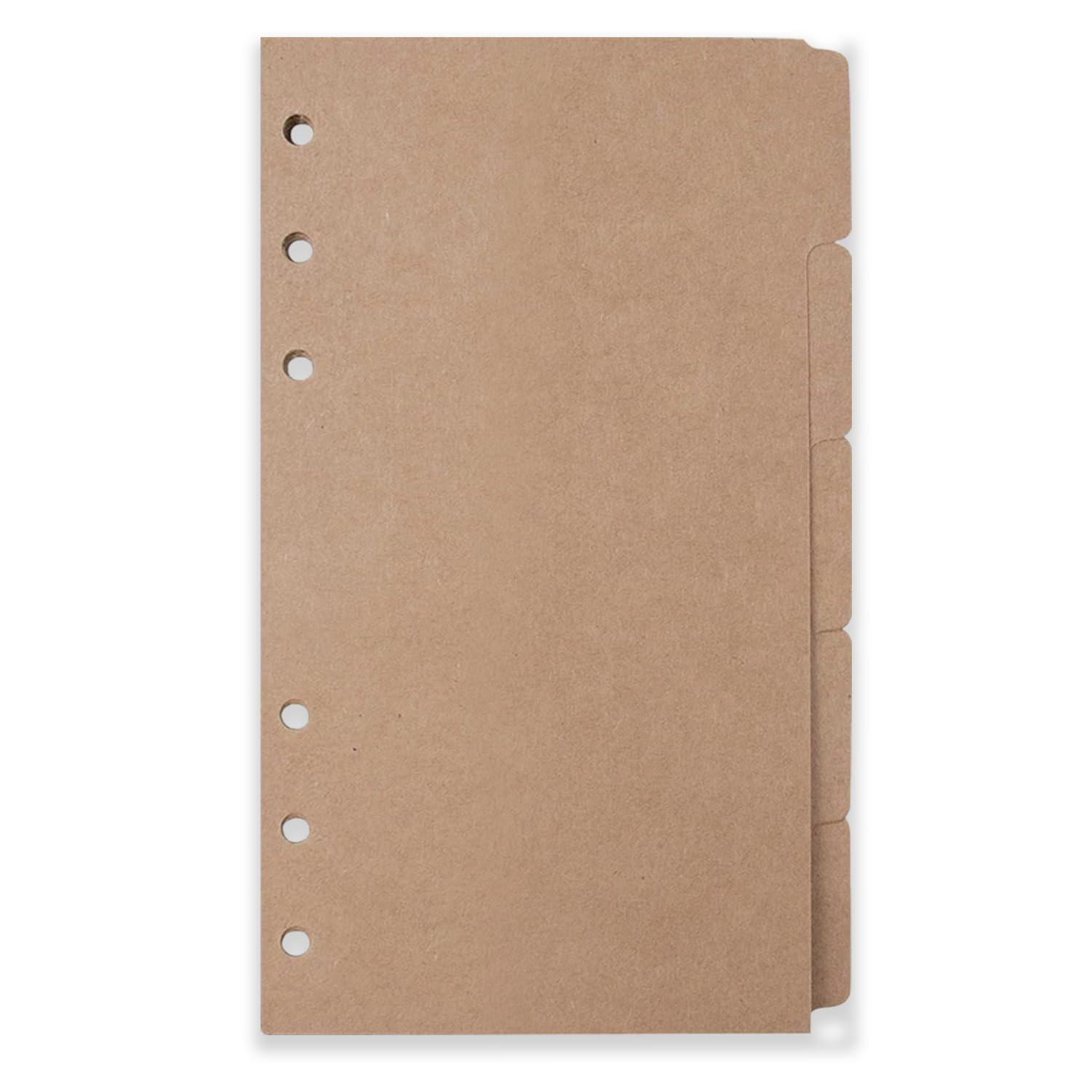 Zelten Refills/Loose Leaves for A6 Cover Ring Binder/Personal Organiser/Planner(A6 6 Holes, Divider Horizontal Brown Paper) — image 1