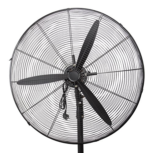 PanelTech Pedestal Fans High Velocity Metal Stand Industrial Fan 30 inch, 3 Speed Settings with 55"-71" Height Adjustment