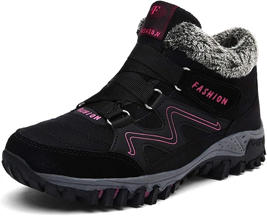 Camfosy Womens Hiking Boots, Winter Warm Sneakers Fur Lined Trainers