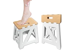 CARRYEPIC Shower Stool for Shaving Legs, 1 Pack Shower Foot Rest Folding Stool Step to Shave Legs, Shaving Stool for Inside Shower Foldable Small Shower Stool Waterproof Plastic Corner Shower Foot Stool Khaki
