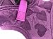 Lanyarco Purple Lovely Heart Print Fleece Padded Soft Dog Harness Safe Harness Winter Pet Harnesses for Small Dogs,Medium Size