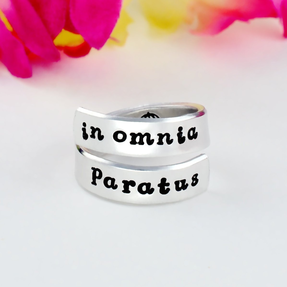 Jewelry Best Friends Gift In Omnia Paratus The Motto Of The Life And Death Brigade Hand Stamped Aluminum Spiral Wrap Twist Ring Gilmore Girls Inspired Handmade Products