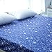 BuLuTu Deep Pocket Fitted Sheet Twin Cotton Purple-Premium Soft,Breathable,Durable,Comfortable,Starry Sky Print Single Bed Fitted Sheet Only 1 Piece,NO Pillowcases