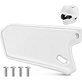 White Batting Helmet Face Shield Compatible with EvoShield XVT Helmet | Youth Baseball Helmet Jaw Guard, Right-Handed Hitter, Moisture-Wicking Padding, Face &amp; Jaw Protection, Easy Install