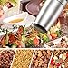 Electric Salt Pepper Grinder Shakers Set, OUSMIN Stainless Steel Gravity Salt Pepper Mill Dust-Proof Adjustable Coarseness Lid and Automatic Operation 6 AAA Batteries Powered (NO INCLUDE)
