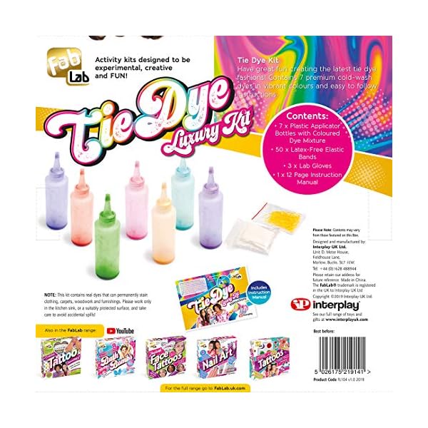 FabLab FL104 Tie Dye Kit Deluxe, Multi