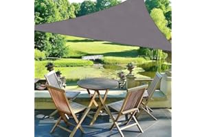 Cool Area Triangle Sun Shade Sail 10/12/20FT UV Block Sun Shades Outdoor Canopy for Patio Garden Backyard, 12' x 12' x 12' Dark Grey