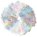 TailaiMei 24 Pieces 72 Designs Nail Vinyls Stencil Sticker Set for Nail Art Decal, 6 Sheets Reusable DIY Hollow Nail Art Supplies