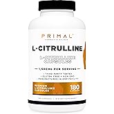 Primal L-Citrulline Capsules (180 Capsules / 1,500 mg Per Serving) | Premium L-Citrulline Supplement