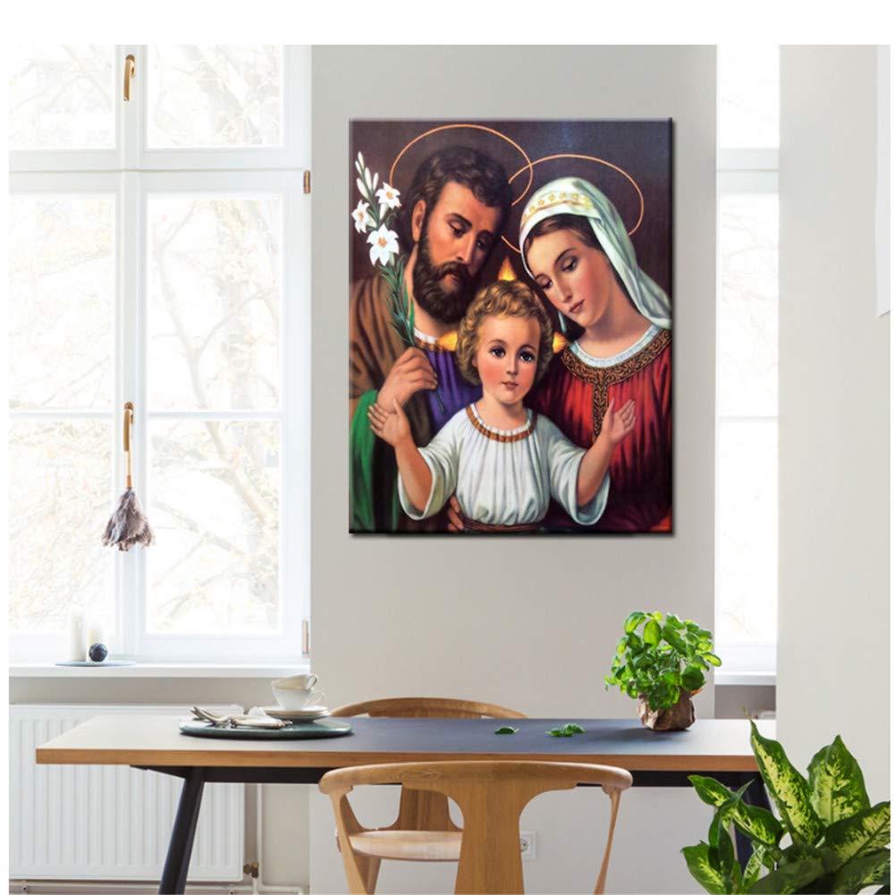 Holy Family Canvas Painting Wall Art Home Decoration Christian Poster HD Canvas Prints -50x70cmX1 pcs No Frame