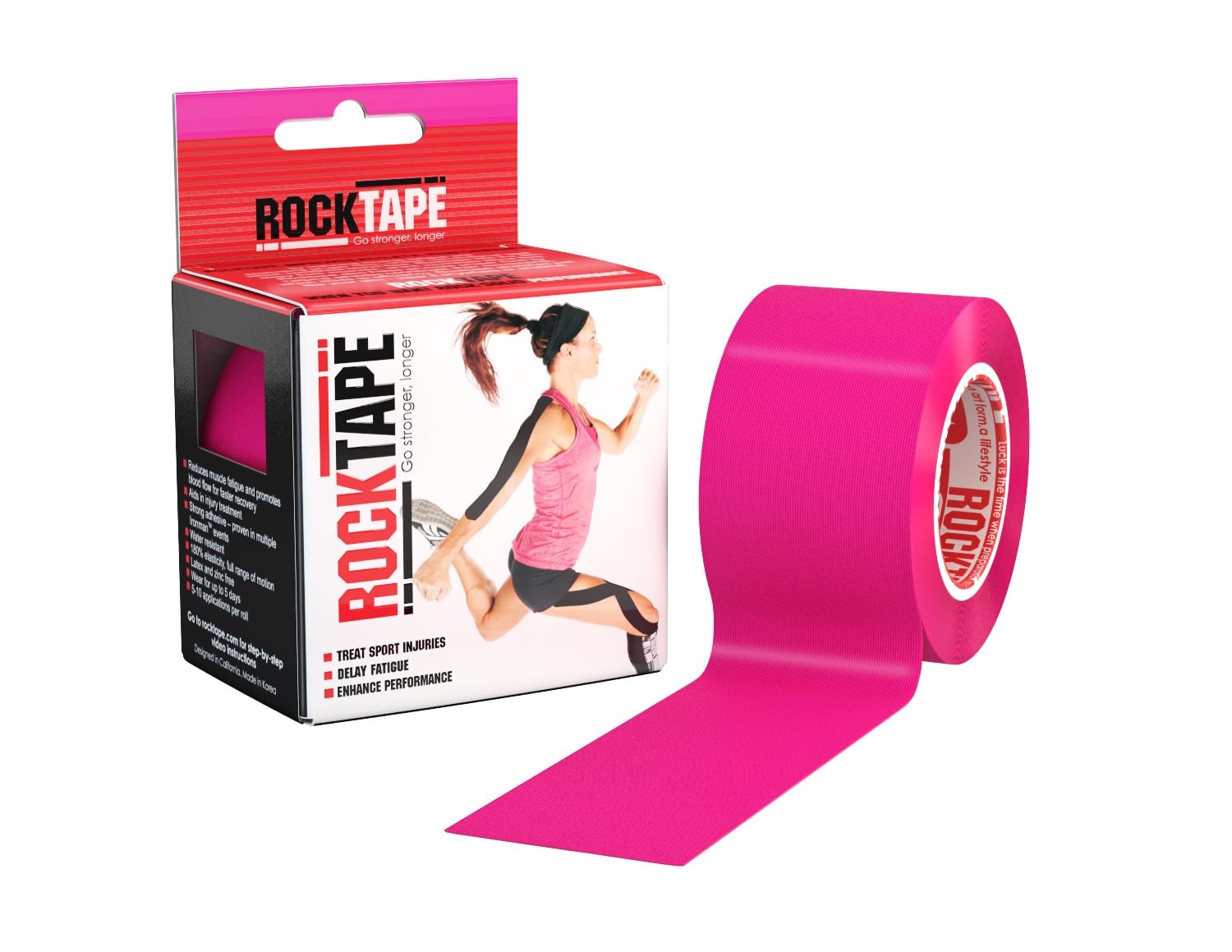 RockTape Hot Pink Kinesiology Tape (5cm x 5m) - SS26