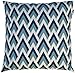 JinStyles Accent Decorative Throw Pillow Cover, Square, Print, Blue, 18 x 18, 1 Cover