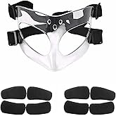 Fenduoer Nose Guard for Sports, Broken Nose, Adustable Face Mask with Foam Padding, Forehead Vents for Youth,Men and Women,Adult,Basketball,Baseball,Football,Softball Face Guard(Clear)