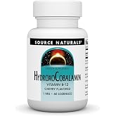 Source Naturals, Vegan HydroxoCobalamin - 1 mg - 60 Lozenges | Vitamin B-12 | Cherry Flavored