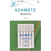 Overstock, Topstitch Machine Needles, Size, 12/80 5/Pkg
