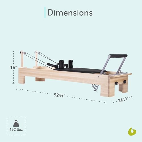 Studio Reformer with Revo Footbar, Balanced Body Pilates Reformer Machine | Studio-grade Pilates equipment built for home gym or professional studio use.