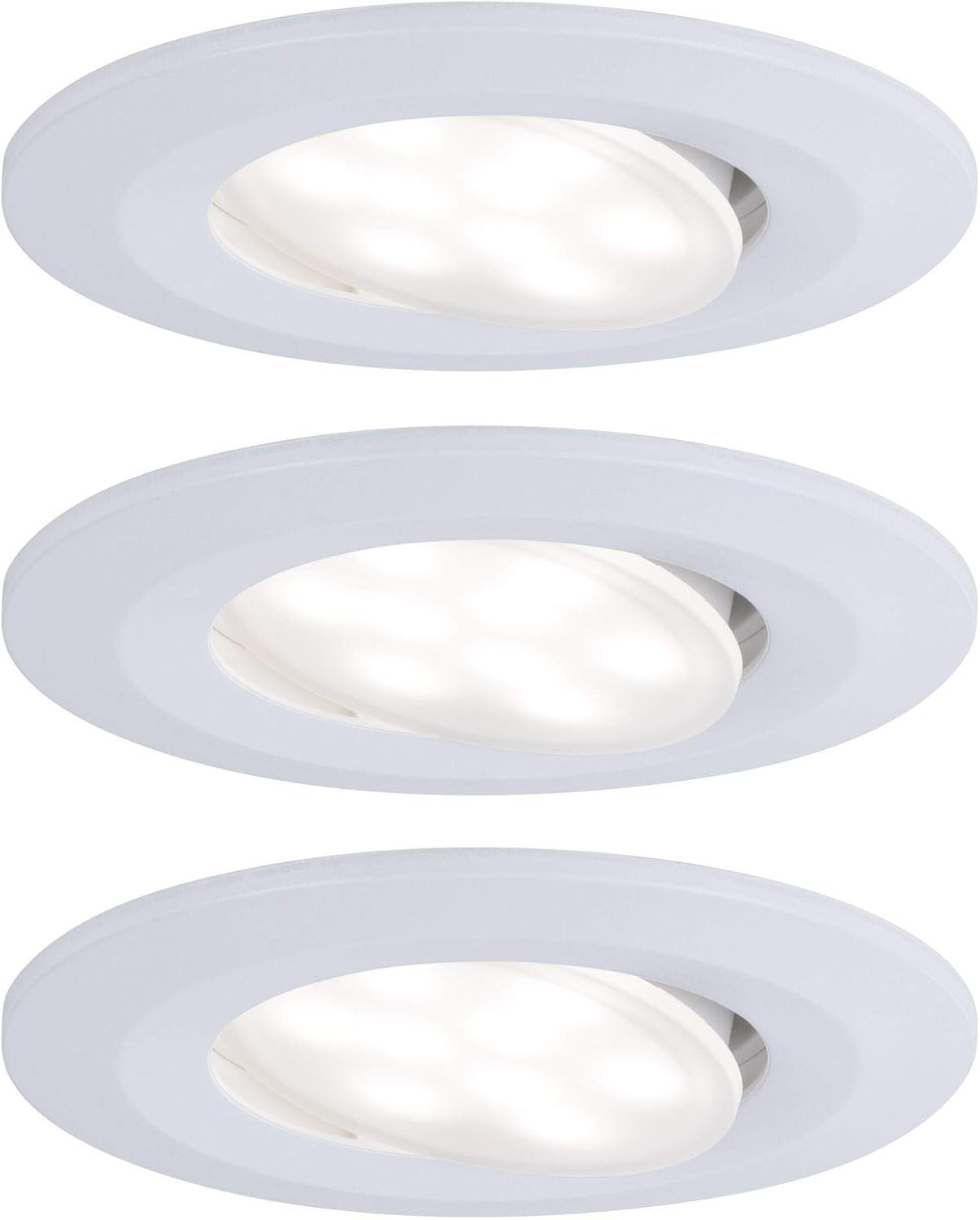 Paulmann 99931 Calla LED recessed luminaire Round Set of 3 incl. 3x6.5W IP65 dim recessed spot White matt Cabinet Light Plastic recessed lamp 4000K