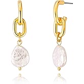 YKKZART Stud Earrings for Women 14k Gold Plated Geometric Dangle Earrings Lightweight Minimalist Handmade Hammered Texture Oval Disc Drop Double-layer Big Hoop Dangle Earrings for Women