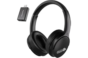 Skyaudio Wireless TV Headphones, On-Ear TV Headphones Wireless for Seniors with USB Transmitter – Compatible with Optical, AU