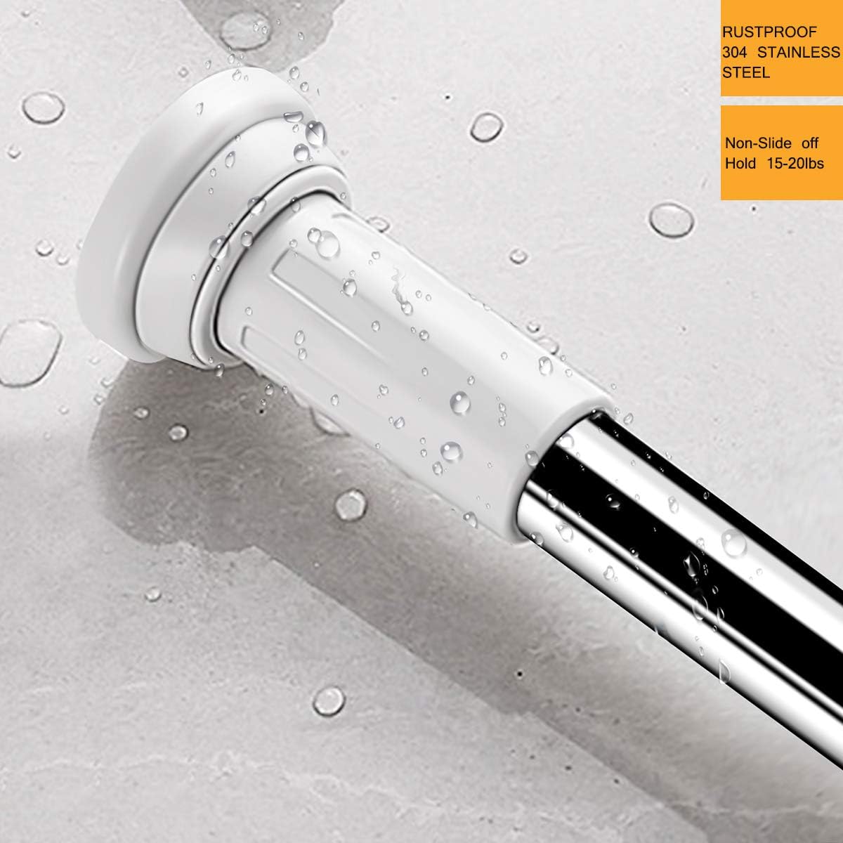 Best no drill curved shower curtain rod Kitchen Smarter