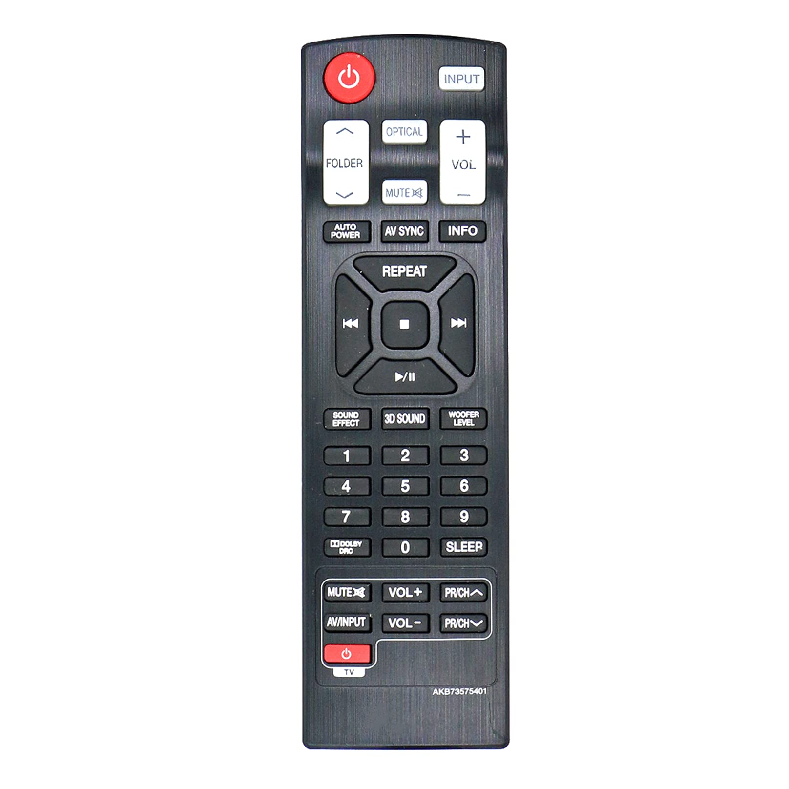 AKB73575401 Replacement Remote Control -VINABTY-Fit for LG Sound Bar sub AKB73575421 NB3530A NB2520A NB4530A NB3520A NB3531A NB2430A NB2530A
