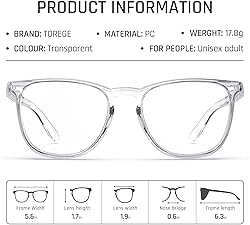 SQIMZAR 2 PCS Safety Glasses Goggles For Women