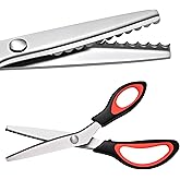 Scalloped Pinking Shears for Fabric, 7mm Decorative Edge Craft Scissors | 7mm scalloped fabric scissors create clean decorative edges for sewing, dressmaking, paper, PU, leather and craft projects.