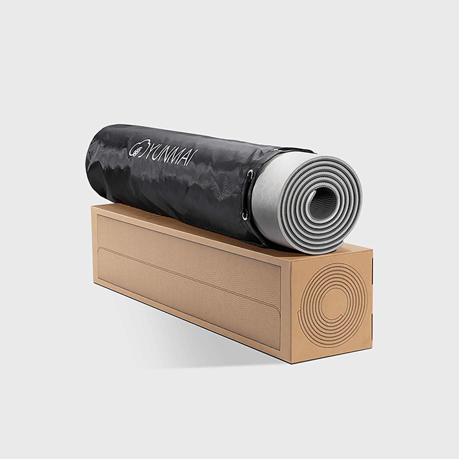 YUNMAI Premium Yoga Mat Thick with Dual-Layer, ¼-Inch Thickness 6mm, Eco-TPE Material, 100% PVC-Free, Yoga Mats for home, Yoga Mats thick Non Slip with Yoga Mat Bag, Gray