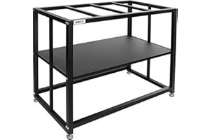 HONYTA Fish Tank Stand Heavy Duty Metal Aquarium Stand 40 Gallon Tank Stand 660LBS 36.5" L x 18.5“W x29.5”H, Double Layer for Home and Office More Storage Space, Black