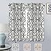 H.VERSAILTEX Blackout Curtains for Kitchen Thermal Insulated Window Curtains for Bedroom, Energy Saving Soft Rod Pocket Window Curtain Tiers 2 Panels Set, 29x45 Inches, Grey/Navy