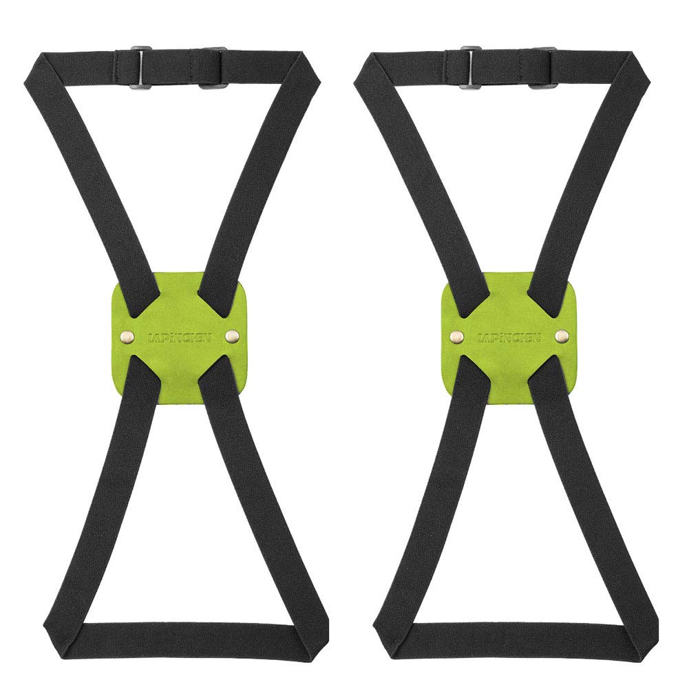 lapinchenLuggage Straps for Suitcases, Travel Belt for Luggage Over Handle, Adjustable High Elastic Luggage Straps for Suitcases TSA Approved for Connecting Your Luggage (2 Pack Green)