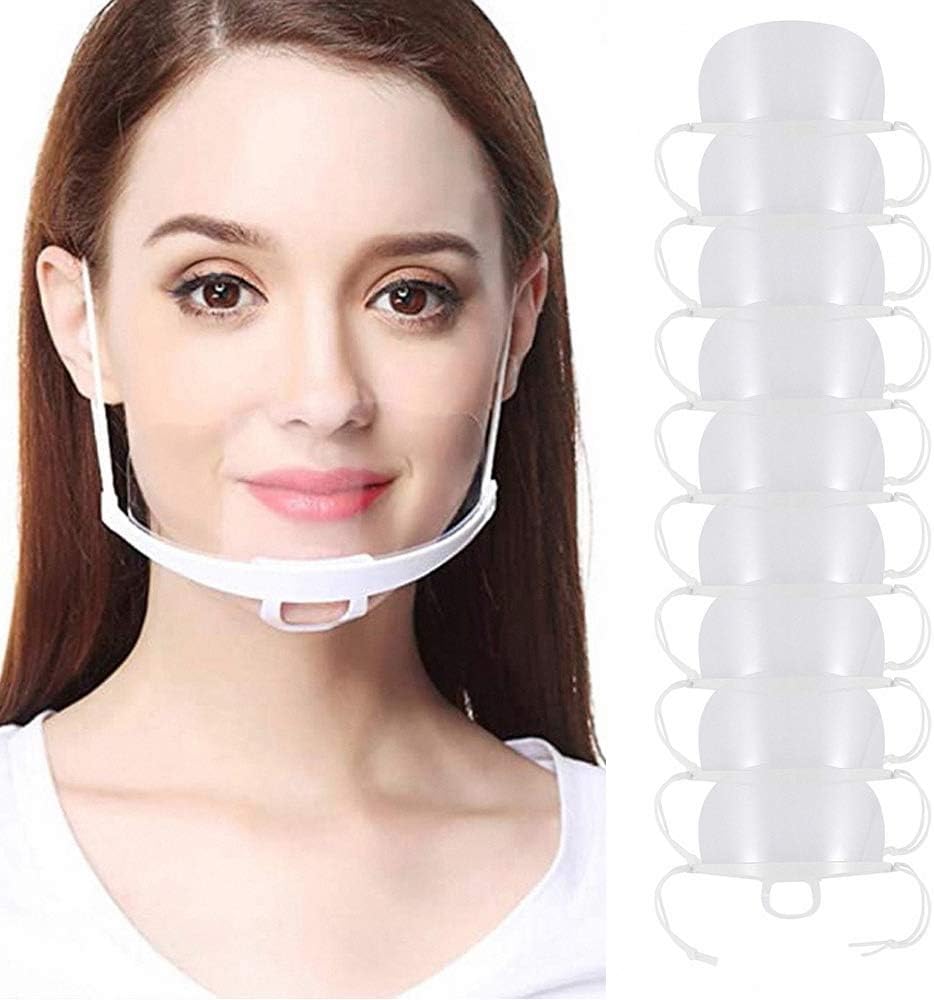 10 PCS Mouth shield Clean AntiFog Mouth Screen Universal Transparent