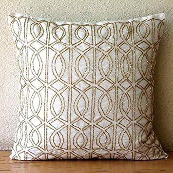 Amazon Com Luxury Ivory Decorative Pillows Cover Lattice Trellis