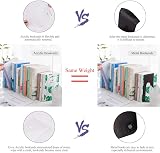 MerryNine Plastic Acrylic Bookends Pair Clear Desk Organizer Shelf Decor view 6