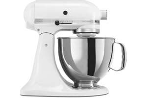 KitchenAid KSM150PSWH Artisan Series 5-Qt. Stand Mixer with Pouring Shield - White