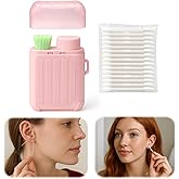XANGNIER Ear Piercing Cleaner,Ear Piercing Cleaning Kit,Earring Hole Piercing Aftercare Cleaning Tool Set with 240pcs Disposable Ear Piercing Cleaner Floss,50pcs Cotton Swabs for Girls Women Men,Pink