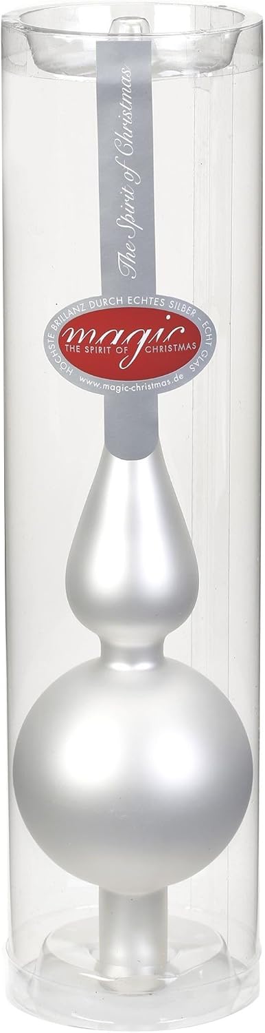 Inge Glas 11000C220-MO Tree Topper Glass 28 cm High Pack of 1 Assorted Colours, Mixed, 7,2 x 7,2 x 28 cm
